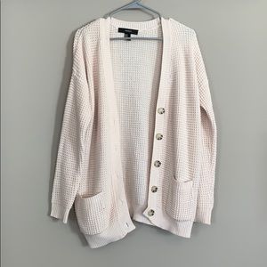 Cream Forever 21 cardigan with buttons